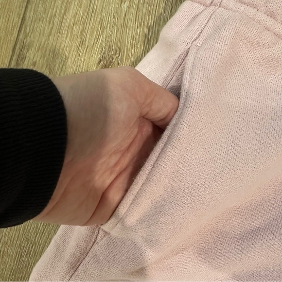 Champion Reverse Weave Women’s Light Pink Cotton Blend Fleece Joggers Size M GUC - Picture 5 of 10
